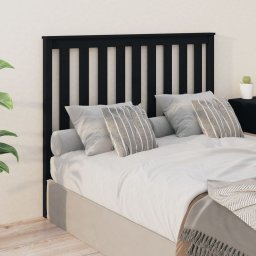 Tablie de pat, negru, 126x6x101 cm, lemn masiv de pin GartenMobel Dekor
