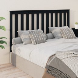 Tablie de pat, negru, 166x6x101 cm, lemn masiv de pin GartenMobel Dekor