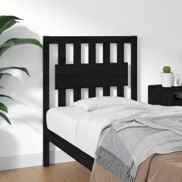 Tablie de pat, negru, 80,5x4x100 cm, lemn masiv de pin GartenMobel Dekor