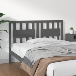 Tablie de pat, gri, 125,5x4x100 cm, lemn masiv de pin GartenMobel Dekor