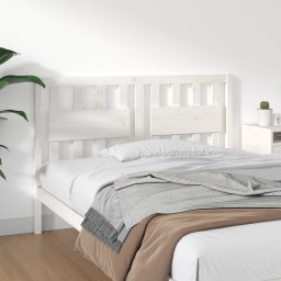 Tablie de pat, alb, 145,5x4x100 cm, lemn masiv de pin GartenMobel Dekor