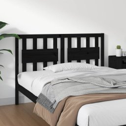 Tablie de pat, negru, 145,5x4x100 cm, lemn masiv de pin GartenMobel Dekor