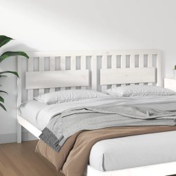 Tablie de pat, alb, 185,5x4x100 cm, lemn masiv de pin GartenMobel Dekor