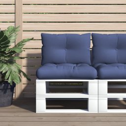 Set perna de paleti, bleumarin, 60x38x13 cm, material textil GartenMobel Dekor