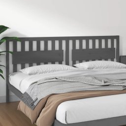 Tablie de pat, gri, 205,5x4x100 cm, lemn masiv de pin GartenMobel Dekor