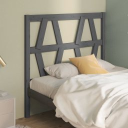 Tablie de pat, gri, 81x4x100 cm, lemn masiv de pin GartenMobel Dekor