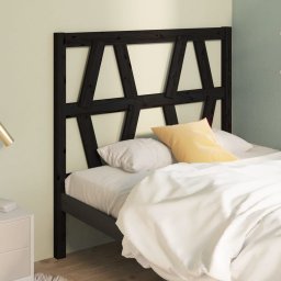 Tablie de pat, negru, 81x4x100 cm, lemn masiv de pin GartenMobel Dekor