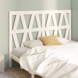 Tablie de pat, alb, 126x4x100 cm, lemn masiv de pin GartenMobel Dekor