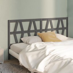 Tablie de pat, gri, 206x4x100 cm, lemn masiv de pin GartenMobel Dekor