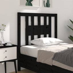 Tablie de pat, negru, 81x4x100 cm, lemn masiv de pin GartenMobel Dekor