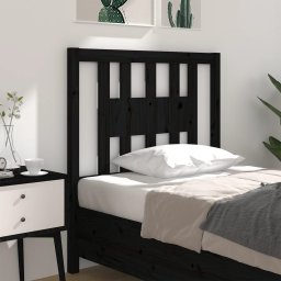 Tablie de pat, negru, 96x4x100 cm, lemn masiv de pin GartenMobel Dekor
