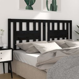 Tablie de pat, negru, 126x4x100 cm, lemn masiv de pin GartenMobel Dekor