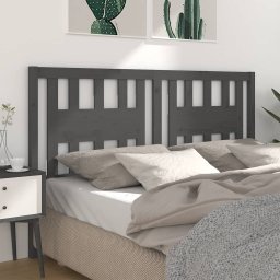 Tablie de pat, gri, 206x4x100 cm, lemn masiv de pin GartenMobel Dekor