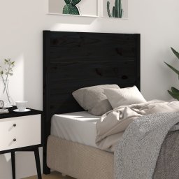 Tablie de pat, negru, 96x4x100 cm, lemn masiv de pin GartenMobel Dekor