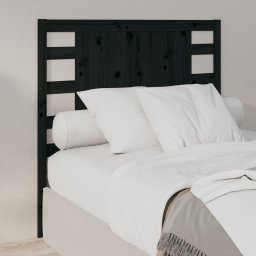 Tablie de pat, negru, 81x4x100 cm, lemn masiv de pin GartenMobel Dekor
