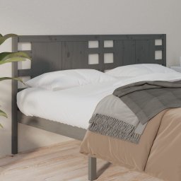 Tablie de pat, gri, 146x4x100 cm, lemn masiv de pin GartenMobel Dekor