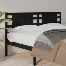 Tablie de pat, negru, 166x4x100 cm, lemn masiv de pin GartenMobel Dekor