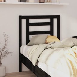 Tablie de pat, negru, 81x4x100 cm, lemn masiv de pin GartenMobel Dekor