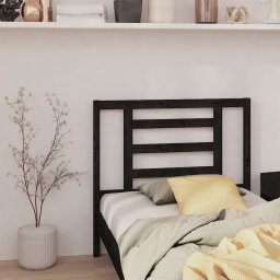 Tablie de pat, negru, 96x4x100 cm, lemn masiv de pin GartenMobel Dekor
