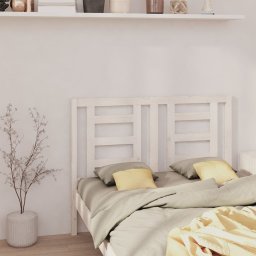 Tablie de pat, alb, 126x4x100 cm, lemn masiv de pin GartenMobel Dekor