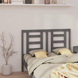 Tablie de pat, gri, 126x4x100 cm, lemn masiv de pin GartenMobel Dekor