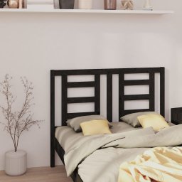 Tablie de pat, negru, 146x4x100 cm, lemn masiv de pin GartenMobel Dekor