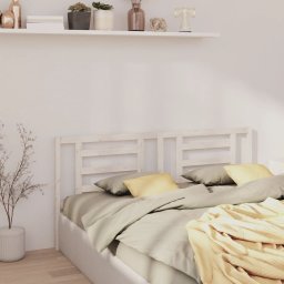 Tablie de pat, alb, 206x4x100 cm, lemn masiv de pin GartenMobel Dekor