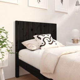 Tablie de pat, negru, 95,5x4x100 cm, lemn masiv de pin GartenMobel Dekor