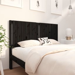 Tablie de pat, negru, 145,5x4x100 cm, lemn masiv de pin GartenMobel Dekor