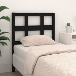 Tablie de pat, negru, 95,5x4x100 cm, lemn masiv de pin GartenMobel Dekor