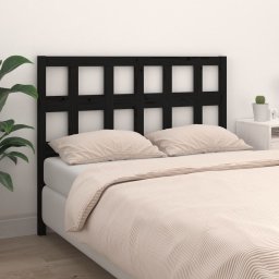 Tablie de pat, negru, 165,5x4x100 cm, lemn masiv de pin GartenMobel Dekor