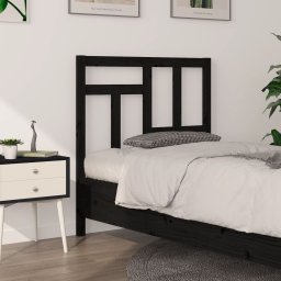Tablie de pat, negru, 95,5x4x100 cm, lemn masiv de pin GartenMobel Dekor