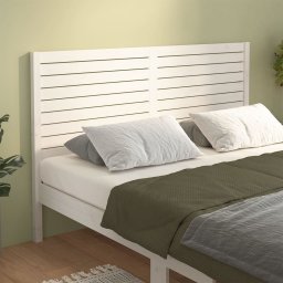 Tablie de pat, alb, 126x4x100 cm, lemn masiv de pin GartenMobel Dekor