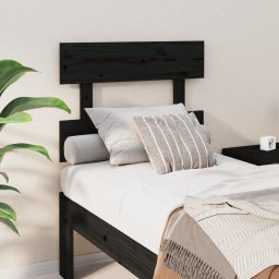 Tablie de pat, negru, 103,5x3x81 cm, lemn masiv de pin GartenMobel Dekor