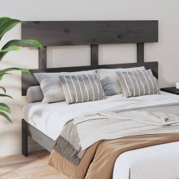 Tablie de pat, gri, 124x3x81 cm, lemn masiv de pin GartenMobel Dekor