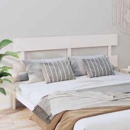 Tablie de pat, alb, 204x3x81 cm, lemn masiv de pin GartenMobel Dekor