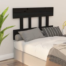 Tablie de pat, negru, 93,5x3x81 cm, lemn masiv de pin GartenMobel Dekor