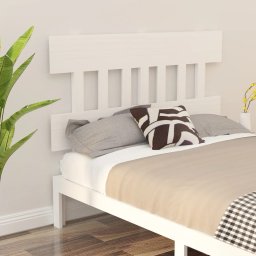 Tablie de pat, alb, 123,5x3x81 cm, lemn masiv de pin GartenMobel Dekor