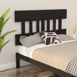Tablie de pat, negru, 143,5x3x81 cm, lemn masiv de pin GartenMobel Dekor