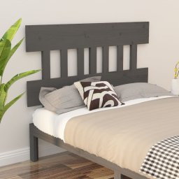 Tablie de pat, gri, 183,5x3x81 cm, lemn masiv de pin GartenMobel Dekor