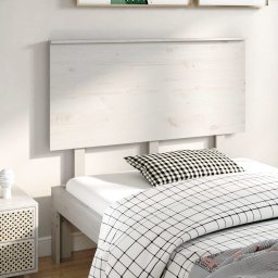 Tablie de pat, alb, 124x6x82,5 cm, lemn masiv de pin GartenMobel Dekor