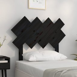 Tablie de pat, negru, 92x3x81 cm, lemn masiv de pin GartenMobel Dekor