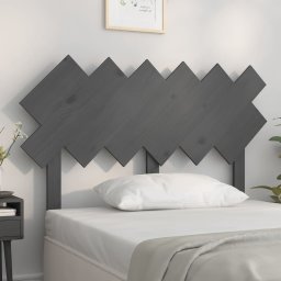 Tablie de pat, gri, 122,5x3x80,5 cm, lemn masiv de pin GartenMobel Dekor