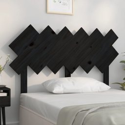 Tablie de pat, negru, 122,5x3x80,5 cm, lemn masiv de pin GartenMobel Dekor