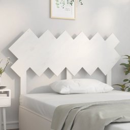 Tablie de pat, alb, 132x3x81 cm, lemn masiv de pin GartenMobel Dekor