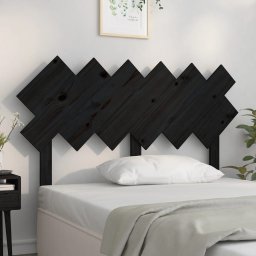 Tablie de pat, negru, 132x3x81 cm, lemn masiv de pin GartenMobel Dekor