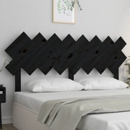 Tablie de pat, negru, 159,5x3x80,5 cm, lemn masiv de pin GartenMobel Dekor