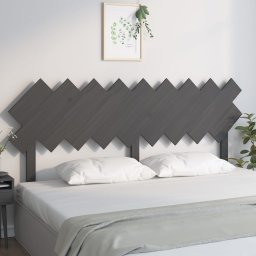 Tablie de pat, gri, 178x3x80,5 cm, lemn masiv de pin GartenMobel Dekor