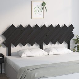 Tablie de pat, negru, 178x3x80,5 cm, lemn masiv de pin GartenMobel Dekor