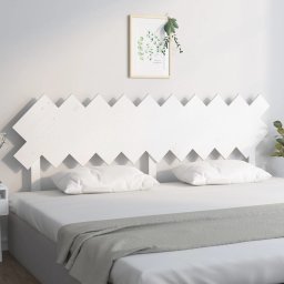 Tablie de pat, alb, 196x3x80,5 cm, lemn masiv de pin GartenMobel Dekor